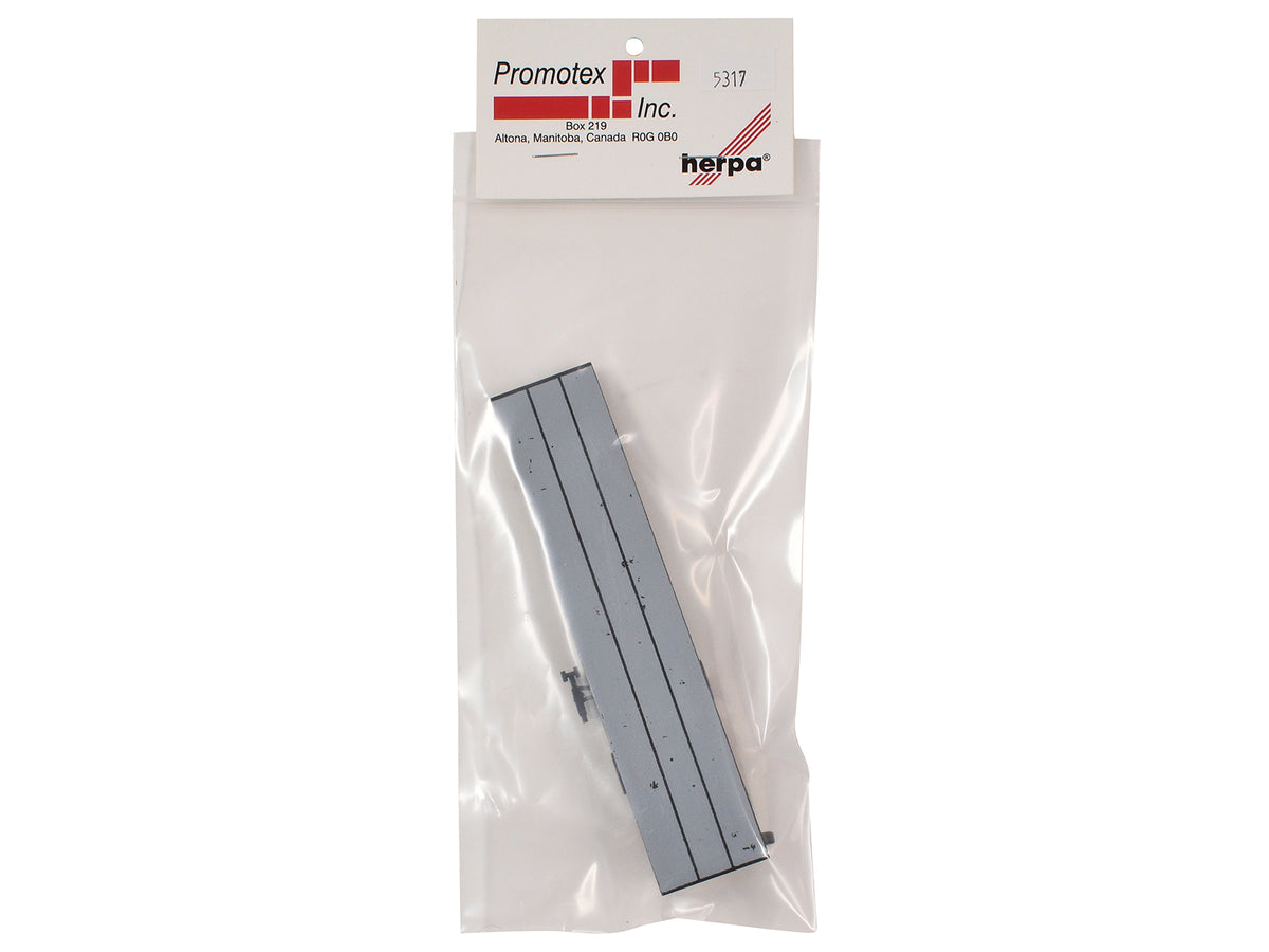40ft 3-Axle Flatbed Trailer Gray Top 1/87 (HO) Plastic Model by Promotex