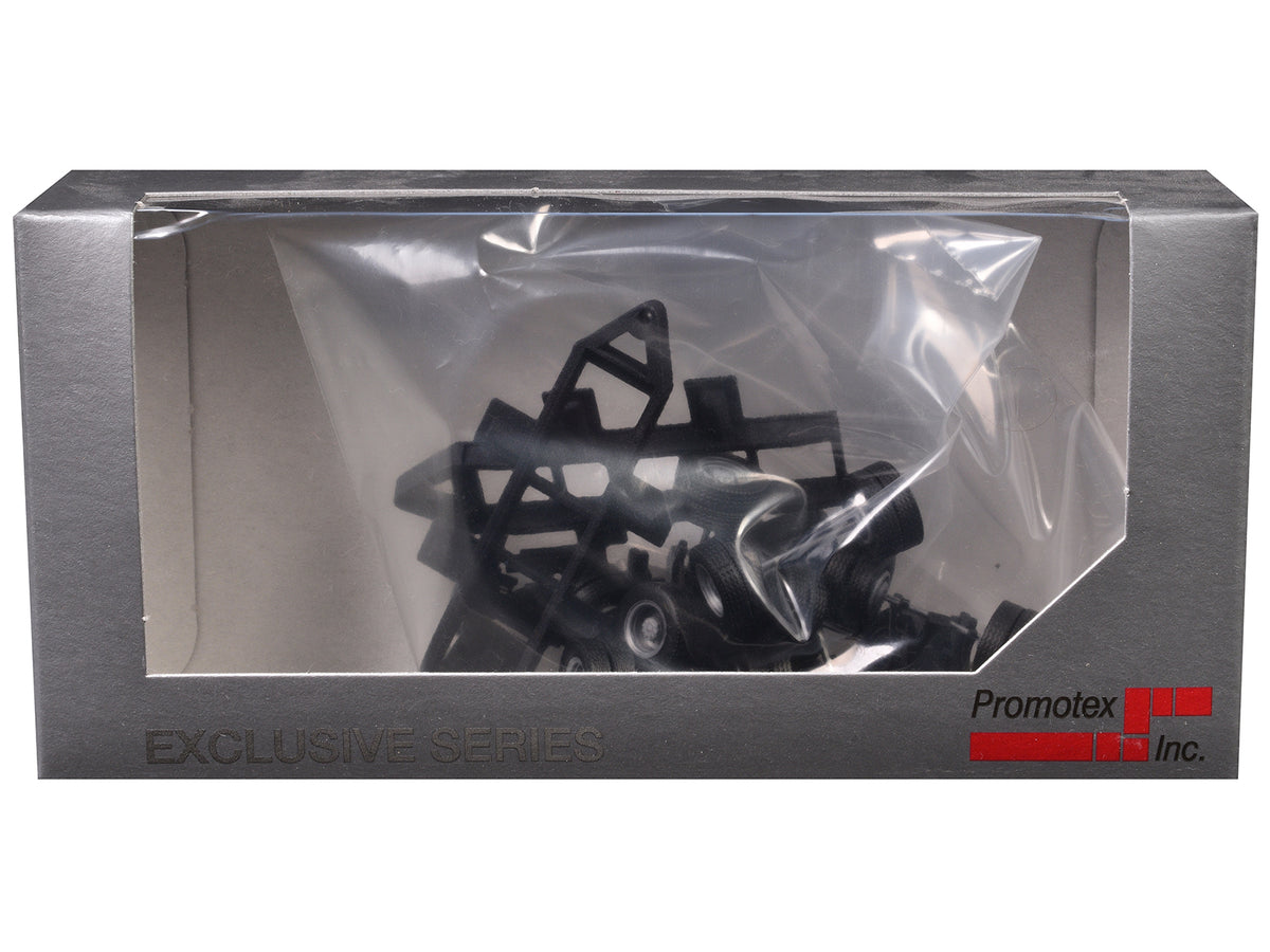 Lowboy Tri-Axle Booster with Integrated Rear Axle 1/87 Plastic Model by Promotex