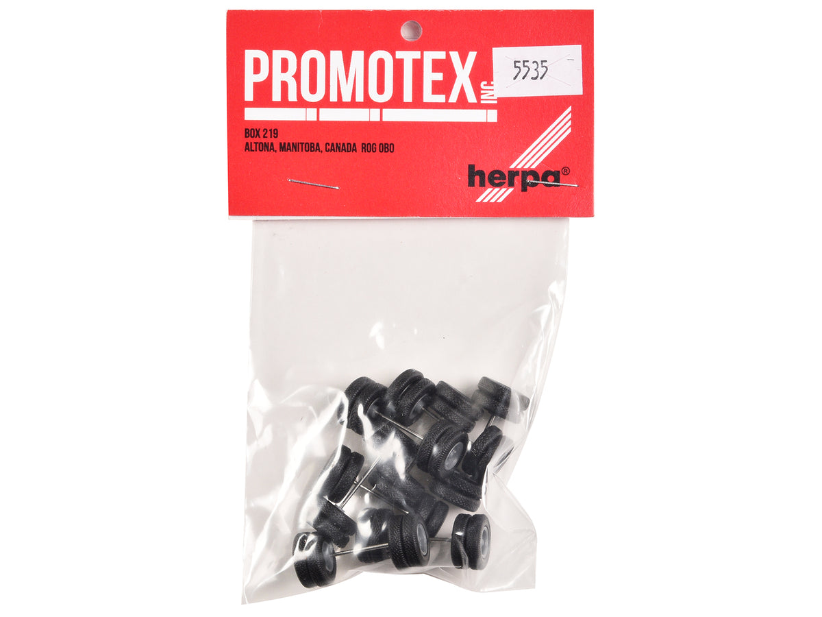 6-Spoke Rear Wheelset Set of 8 pcs 1/87 (HO) Plastic Model by Promotex