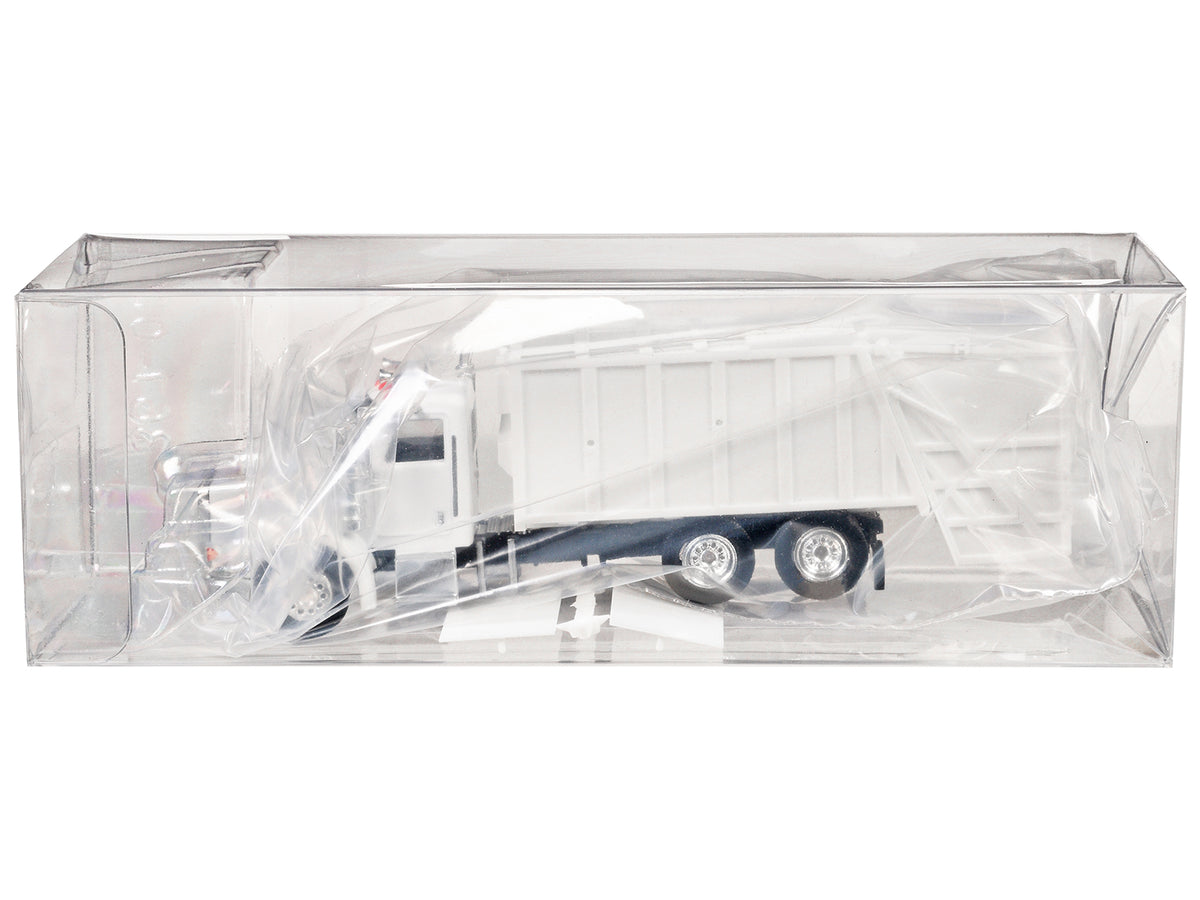 Peterbilt 367 Garbage Truck White 1/87 (HO) Plastic Model by Promotex