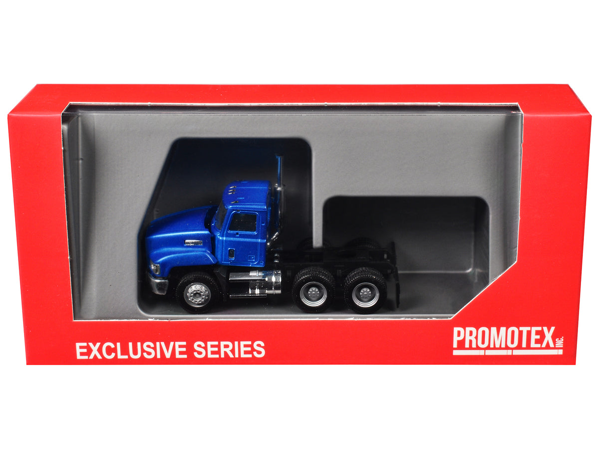 Mack 603 Short Day Cab Blue Metallic 1/87 (HO) Plastic Model by Promotex