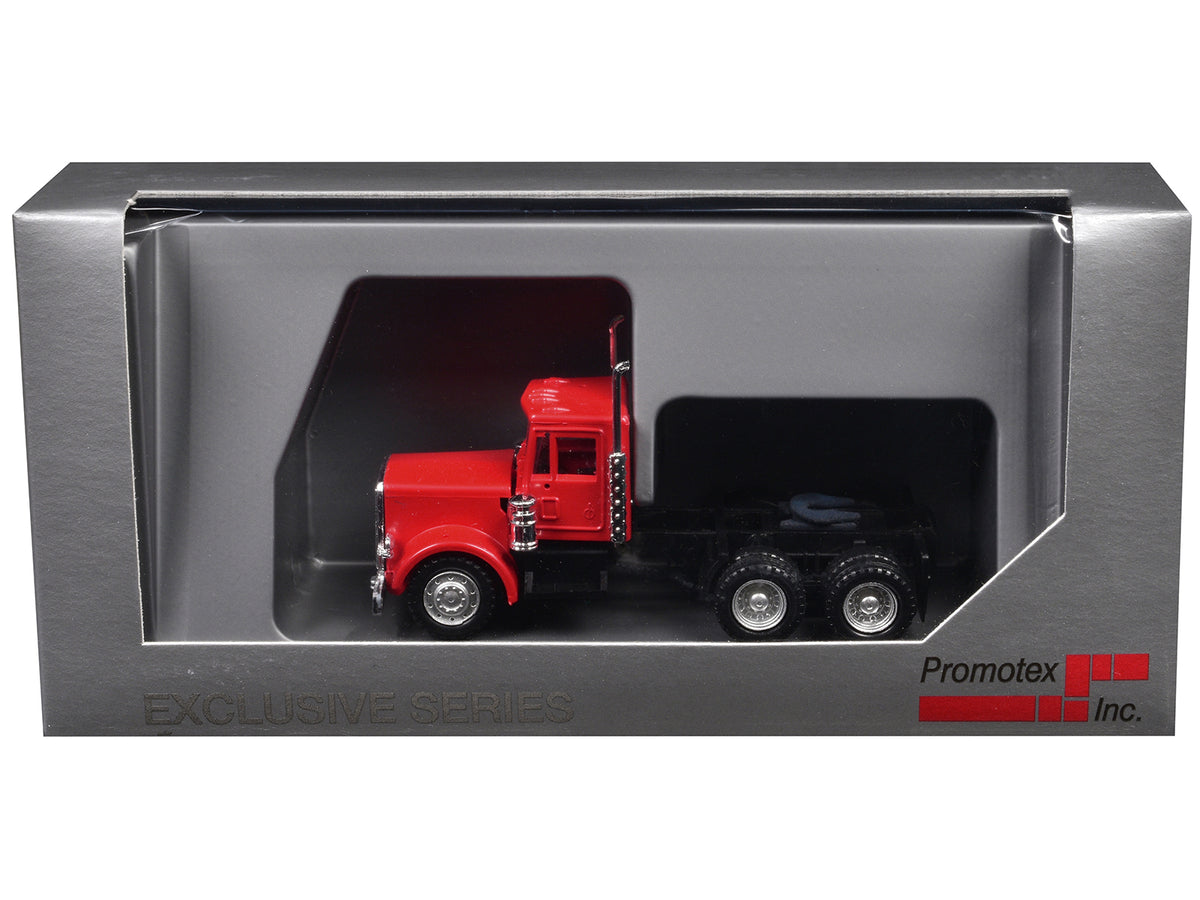 Peterbilt Short Day Cab with Updated Grill Red 1/87 (HO) Plastic Model