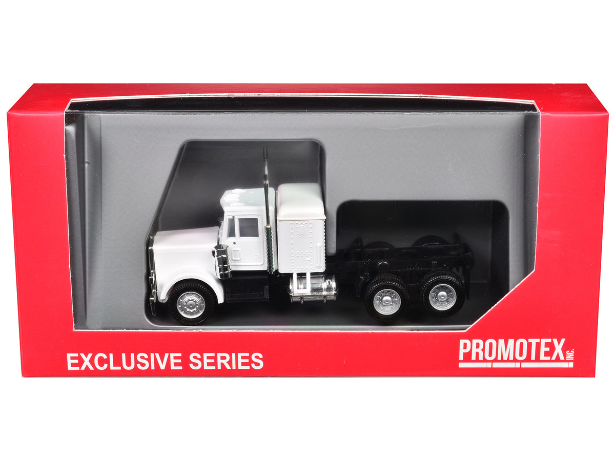 Peterbilt Long Tractor White 1/87 (HO) Plastic Model by Promotex