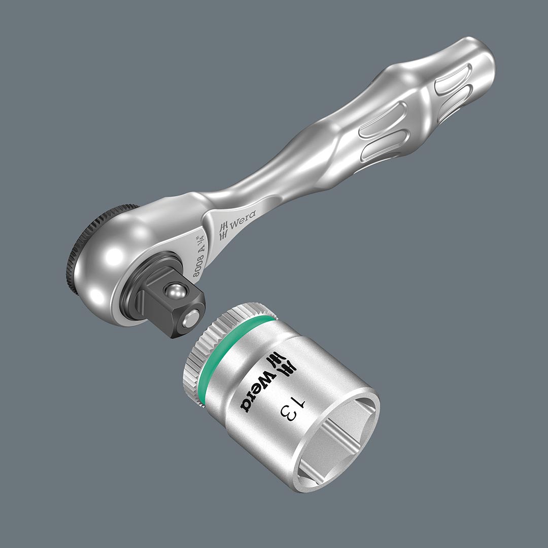 Wera Mini 3 Ratchet with 1/4″ Drive