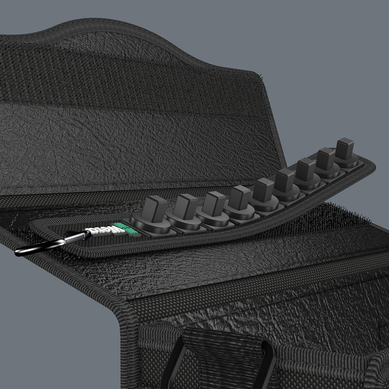 Wera Textile Belt 9 location for 3/8" Sockets (unloaded)
