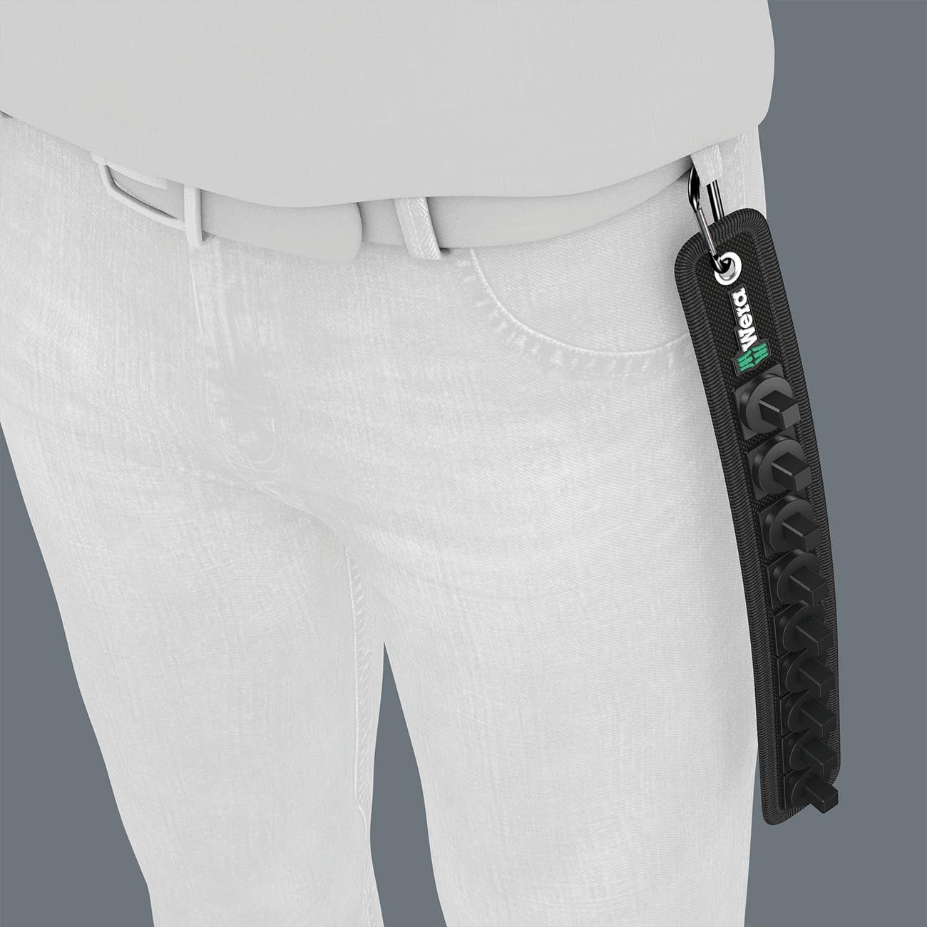 Wera Textile Belt 9 location for 3/8" Sockets (unloaded)
