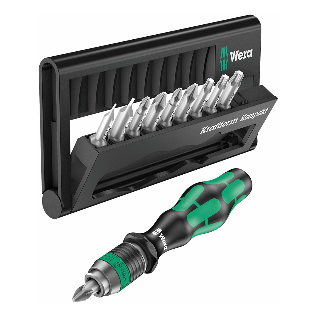 Wera Screwdriver 1/4″ Bit Set and Carrying Case (10 Piece)
