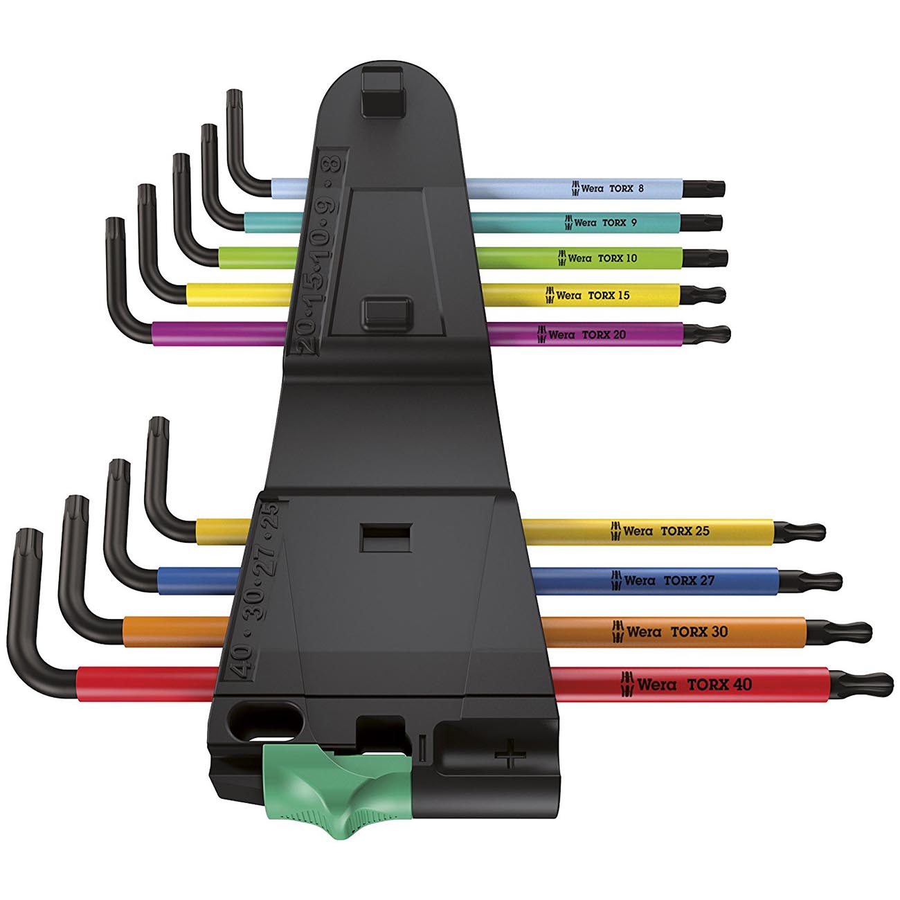Wera TORX-BO Tamper-Proof Screws BlackLaser Long Shaft L-Key Set (9 Piece)