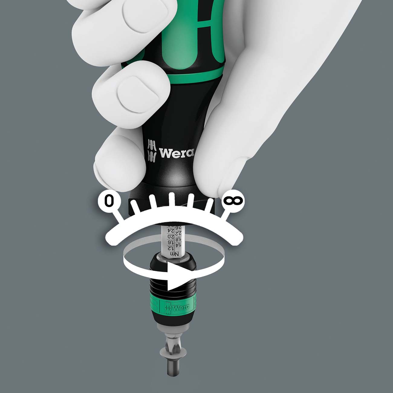 Wera Adjustable Torque Screwdriver ( 2.5″ to 11.5″ lbs) with Quick Release Chuc