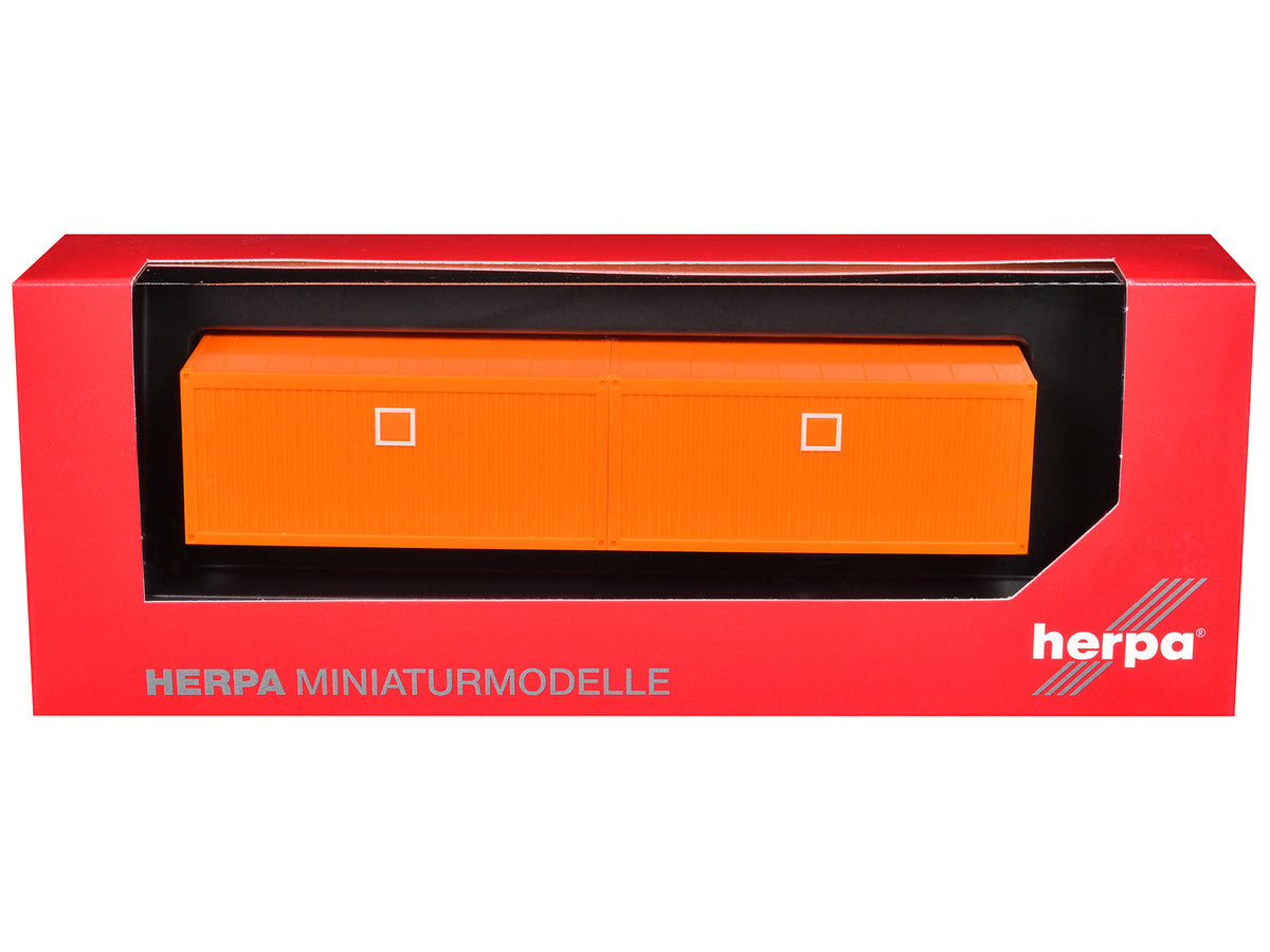 Mobile Offices Orange Set of 2 pcs 1/87 (HO) Plastic Model by Herpa