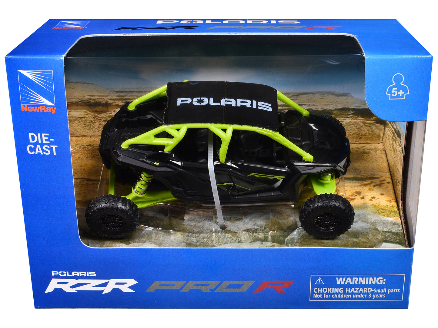 Polaris RZR Pro R UTV Black and Lime Green Diecast Model - New Ray