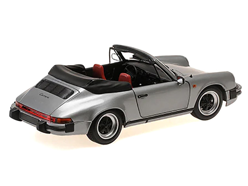1983 Porsche 911 Carrera Cabriolet 3.2 Gray Metallic 1/18 Diecast by Minichamps