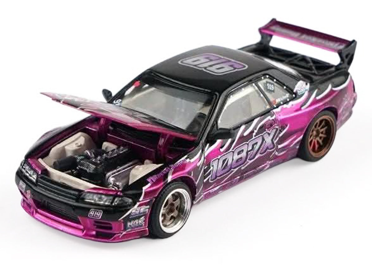 Pandem R32 "Echo Gao - 1087X" Black and Purple 1/64 Diecast by XCarToys