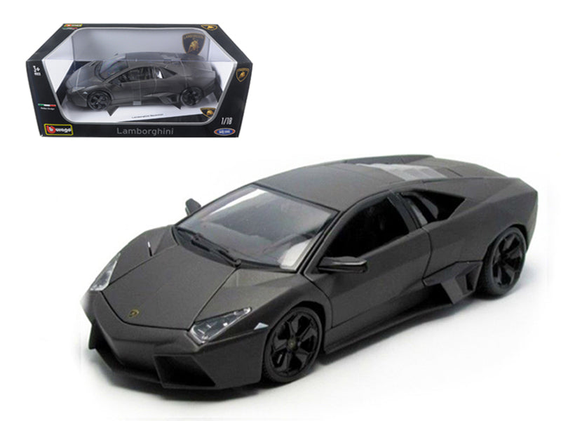 Lamborghini Reventon Dark Matt Gray 1/18 Diecast Model Car - Bburago