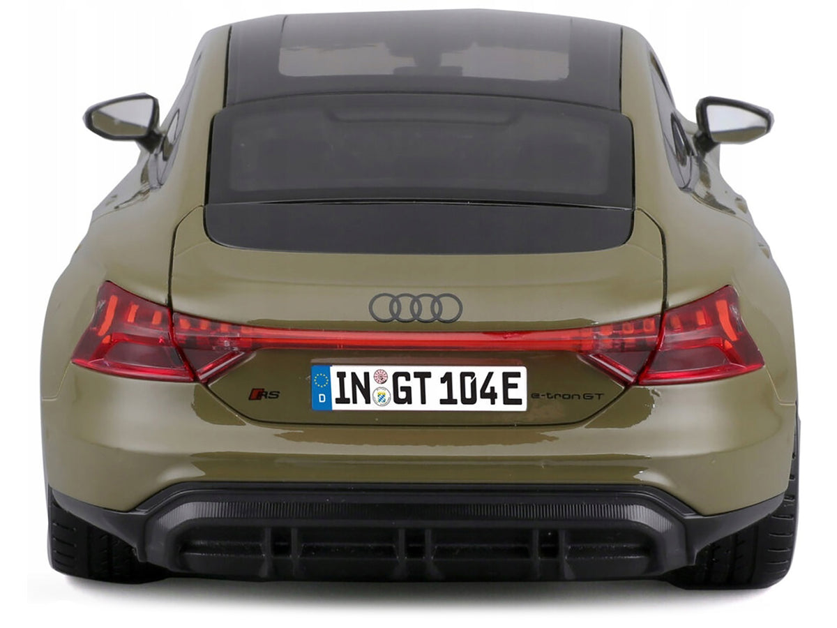 2022 Audi RS e-tron GT Dark Green with Sunroof 1/18 Diecast Model Car - Bburago