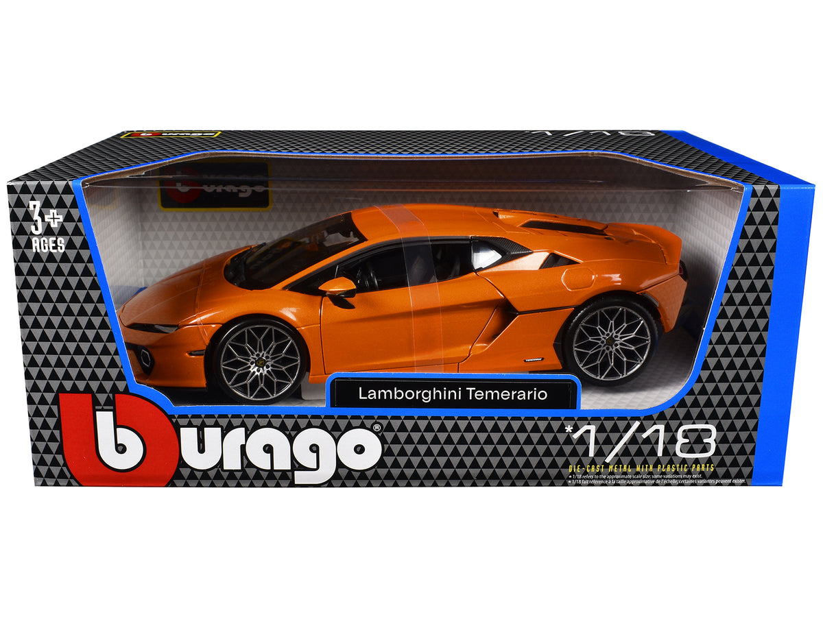 Lamborghini Temerario Orange Metallic 1/18 Diecast Model Car - Bburago