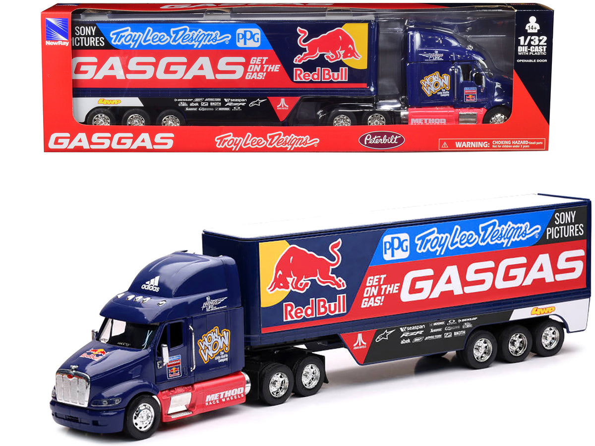 Peterbilt 387 Truck Dark Blue 1/32 Diecast Model - New Ray