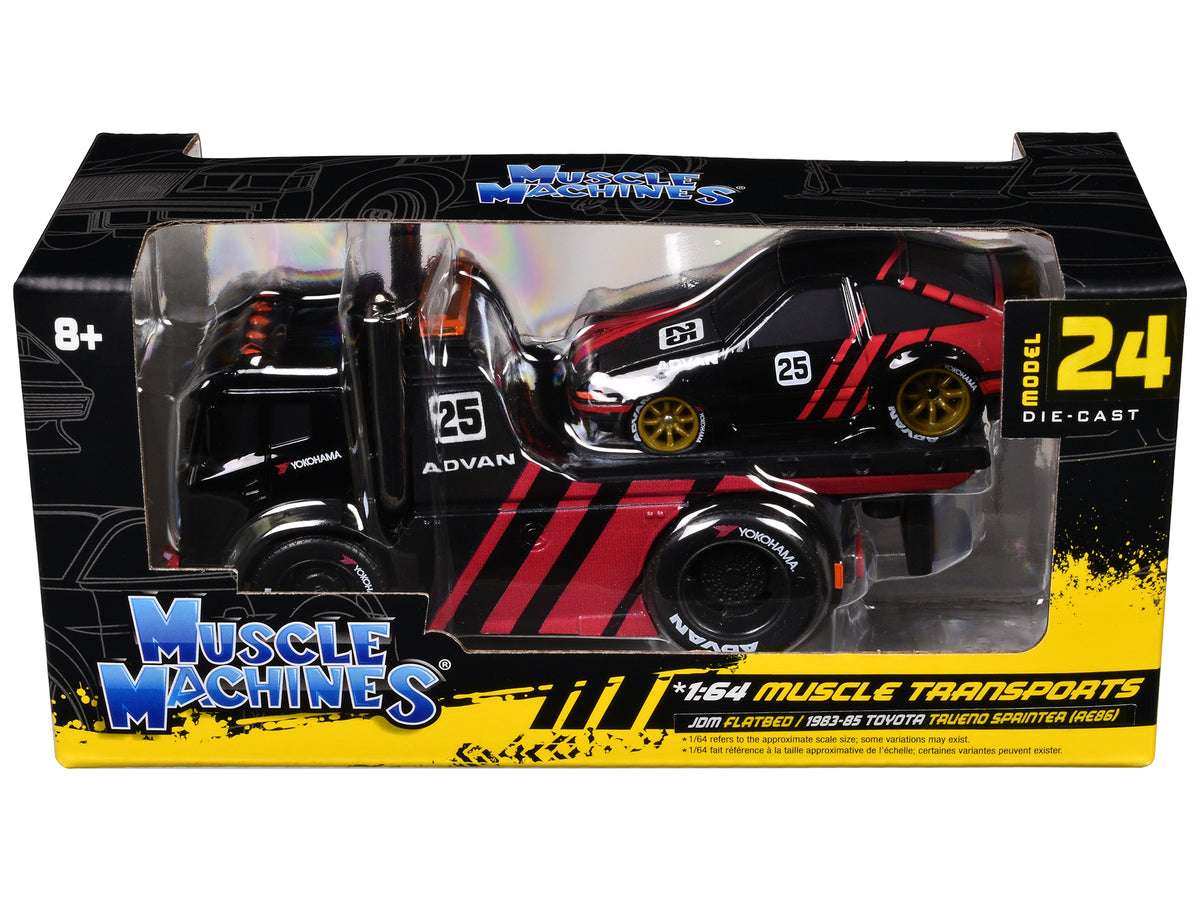 JDM Flatbed Truck #25 1983-85 Toyota Trueno Sprinter #25 Black Livery Muscle