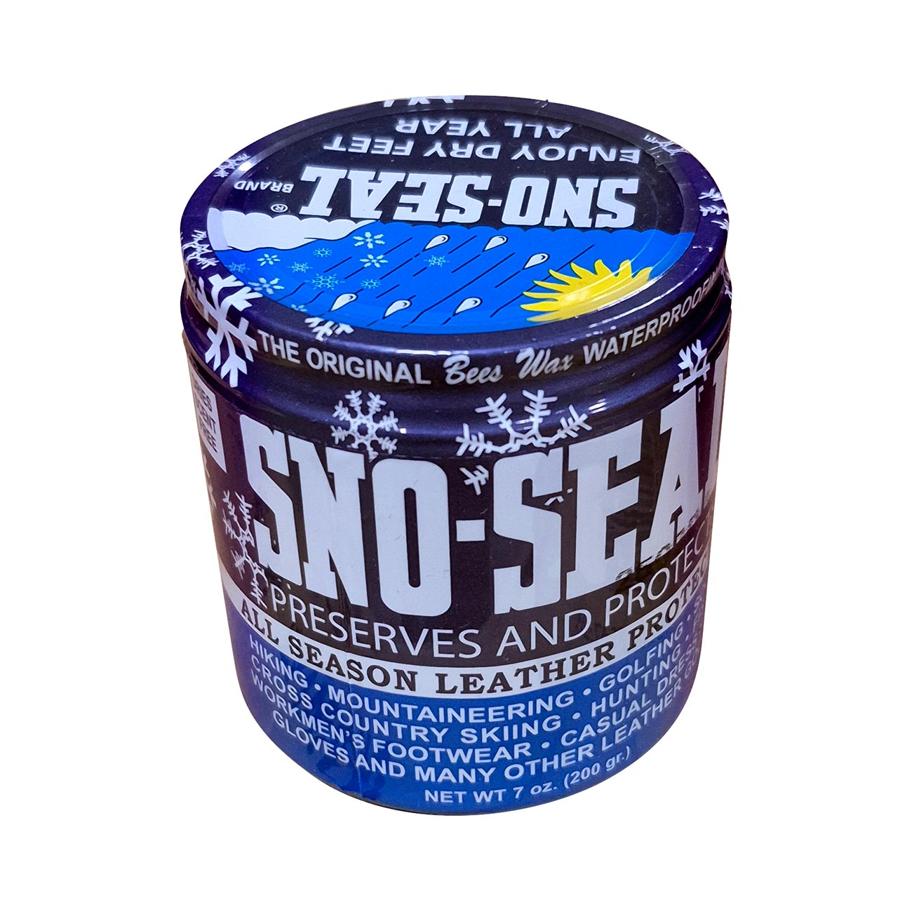 Atsko Sno-Seal Original Beeswax Waterproofing Seasonal Leather Protection (7 oz