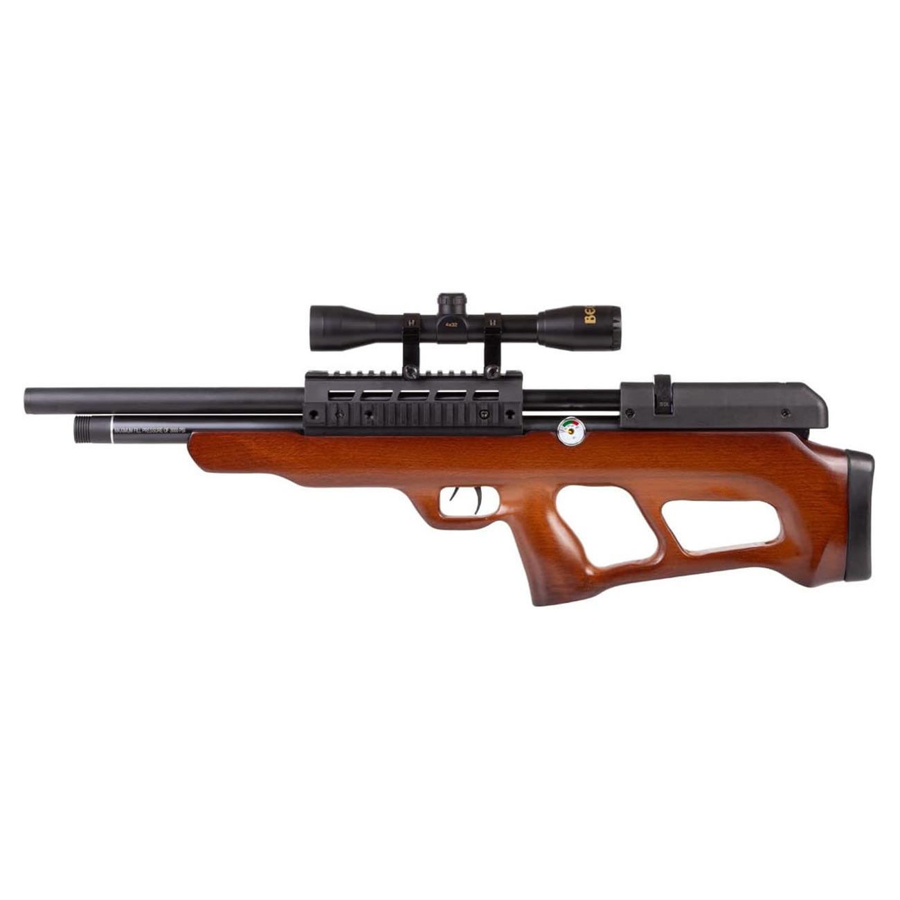 Beeman Commodore .177 Caliber Pellet PCP Air Rifle Hardwood ambidextrous thumbhole stock & 4x32mm sc