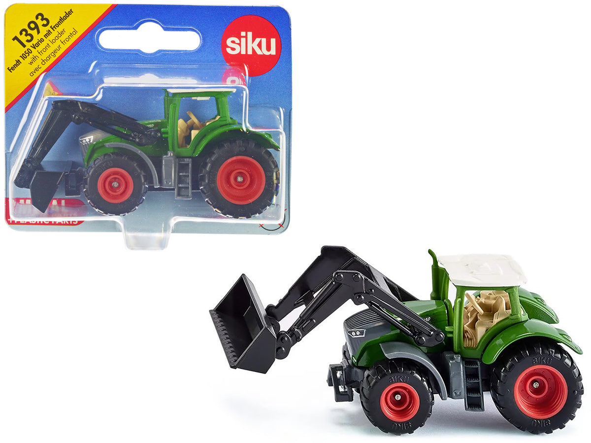 Fendt 1050 Vario Tractor with Front Loader Green with White Top Diecast by Siku