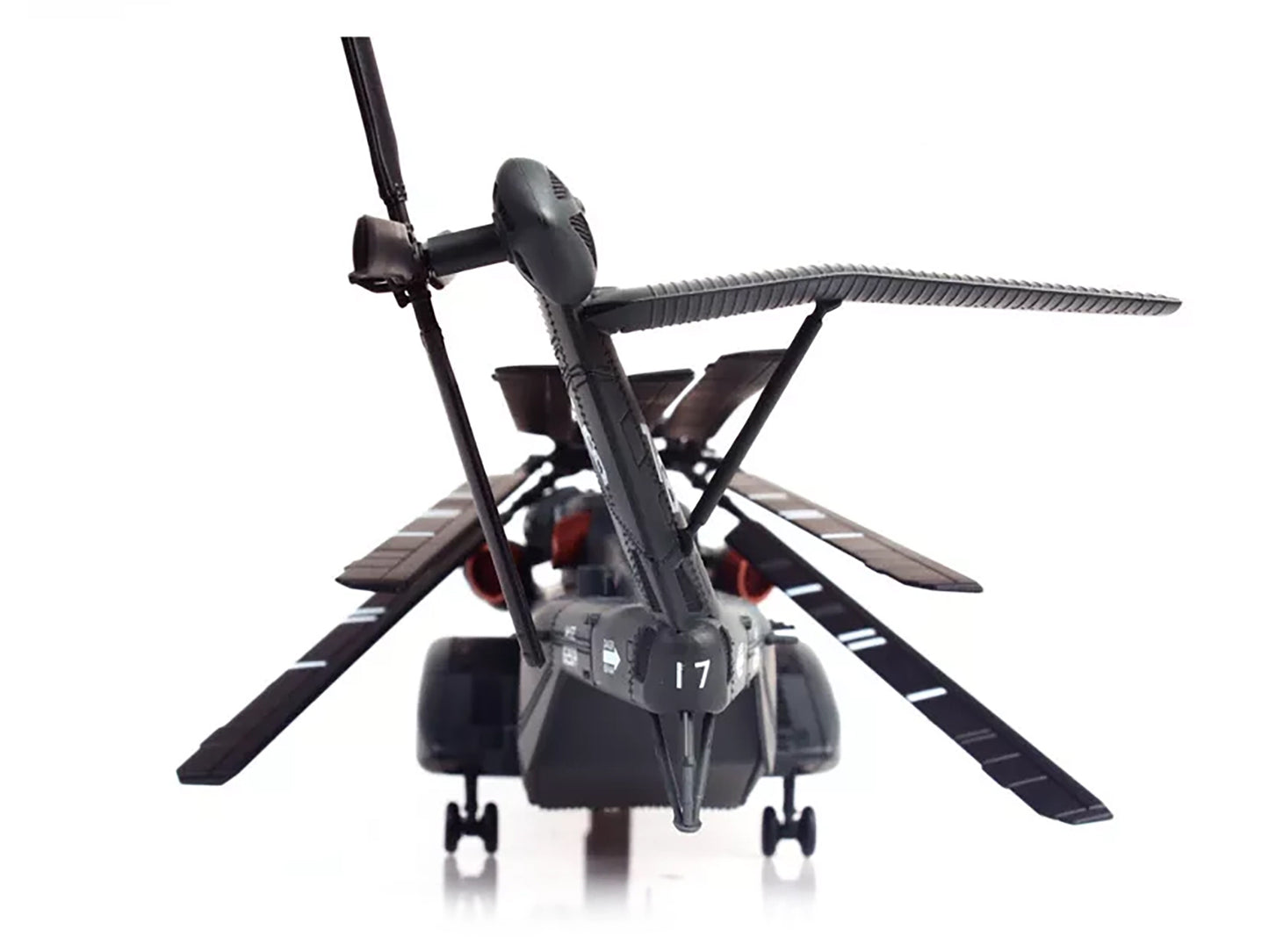 Sikorsky MH-53E Sea Dragon Helicopter "United States Navy Blackhawks Tail Number 17" Dark Gray 1/72 Diecast Model by Panzerkampf