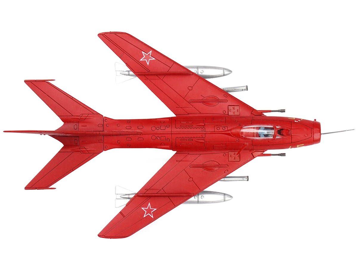 Mikoyan-Gurevich MiG-19S Farmer C Fighter Aircraft Yellow 45 Wing 1/72 Diecast