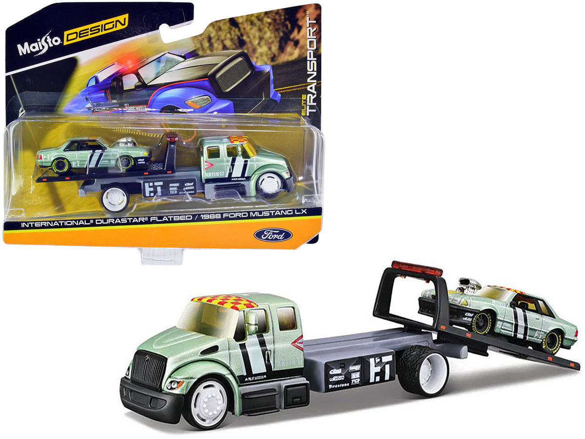 International DuraStar Flatbed Truck #17 1988 Ford 1/64 Diecast Model - Maisto