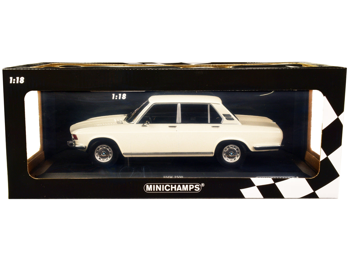 1968 BMW 2500 White Limited Ed. 504 pcs 1/18 Diecast by Minichamps