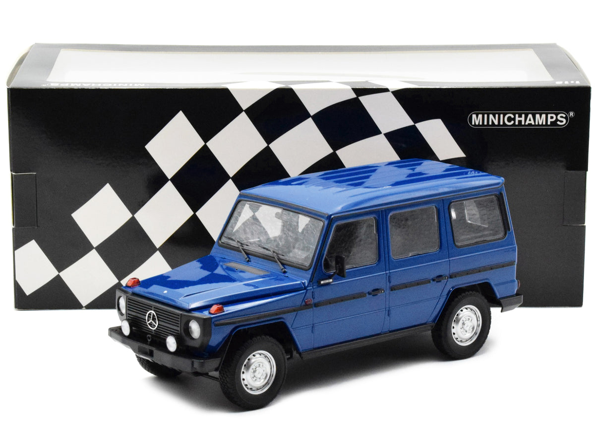 1980 Mercedes-Benz G-Model Dark Blue with Black Stripes 1/18 Diecast