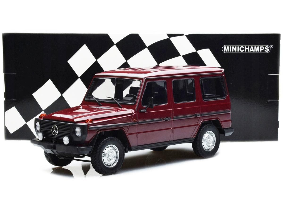 1980 Mercedes-Benz G-Model Dark Red with Black Stripes 1/18 Diecast