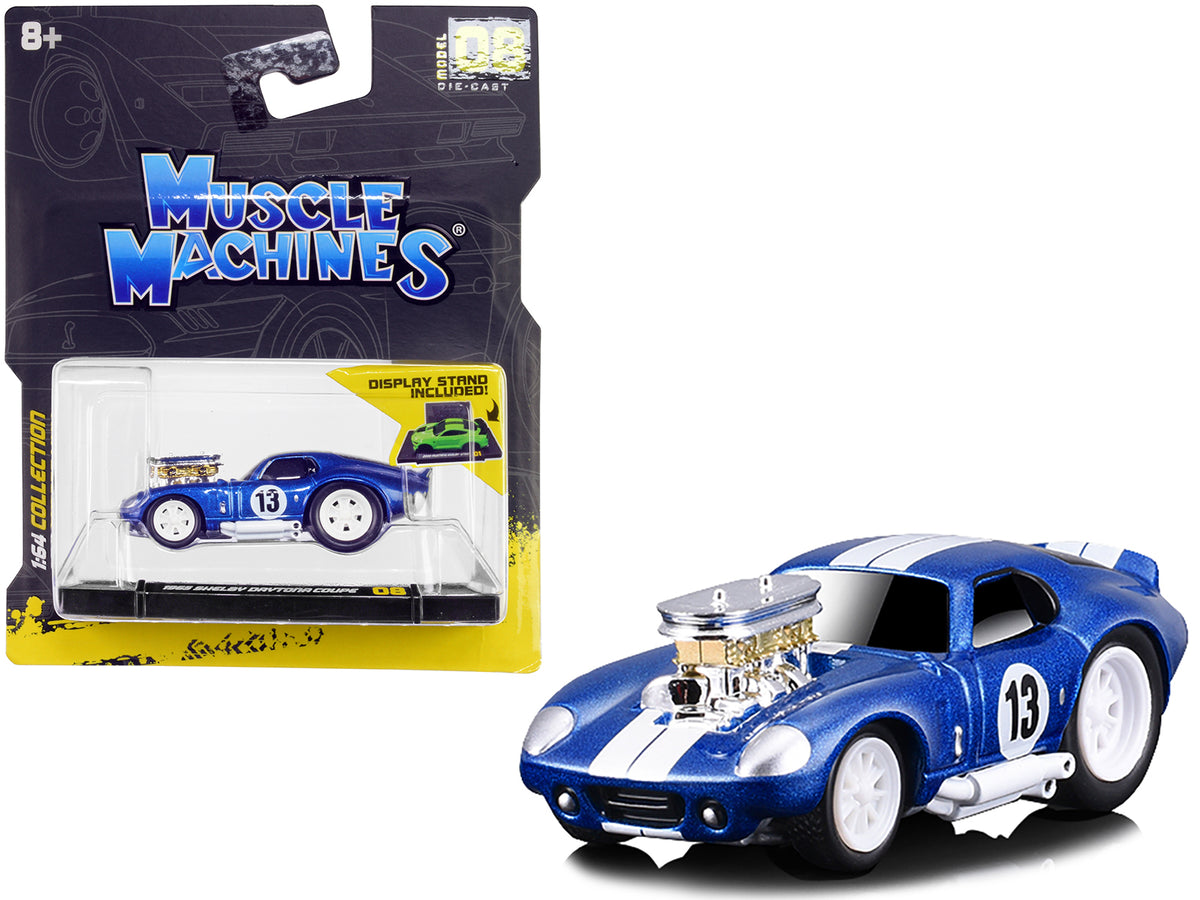 1965 Shelby Daytona Coupe #13 Blue Metallic with White Stripes 1/64 Diecast