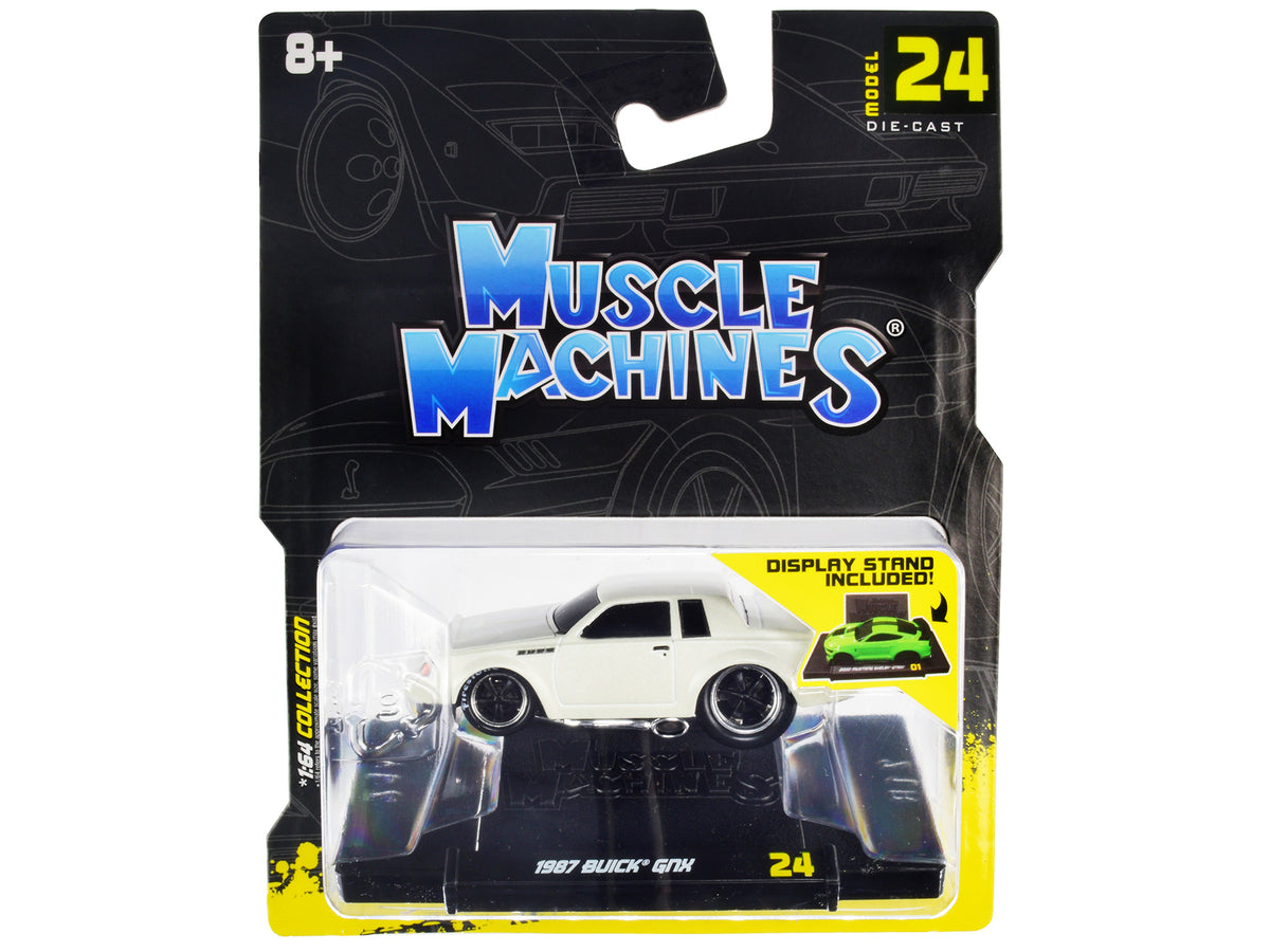 1987 Buick GNX Pearl White 1/64 Diecast by Muscle Machines