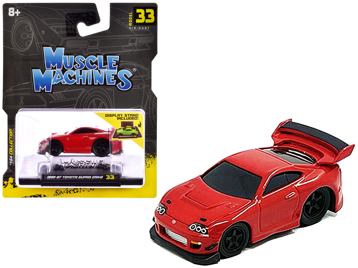 1995-1997 Toyota Supra (MK4) Red 1/64 Diecast by Muscle Machines