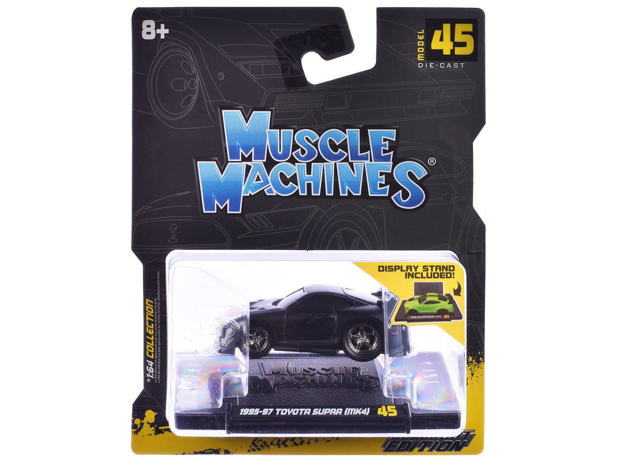1995-97 Toyota Supra (MK4) Matt Black 1/64 Diecast by Muscle Machines