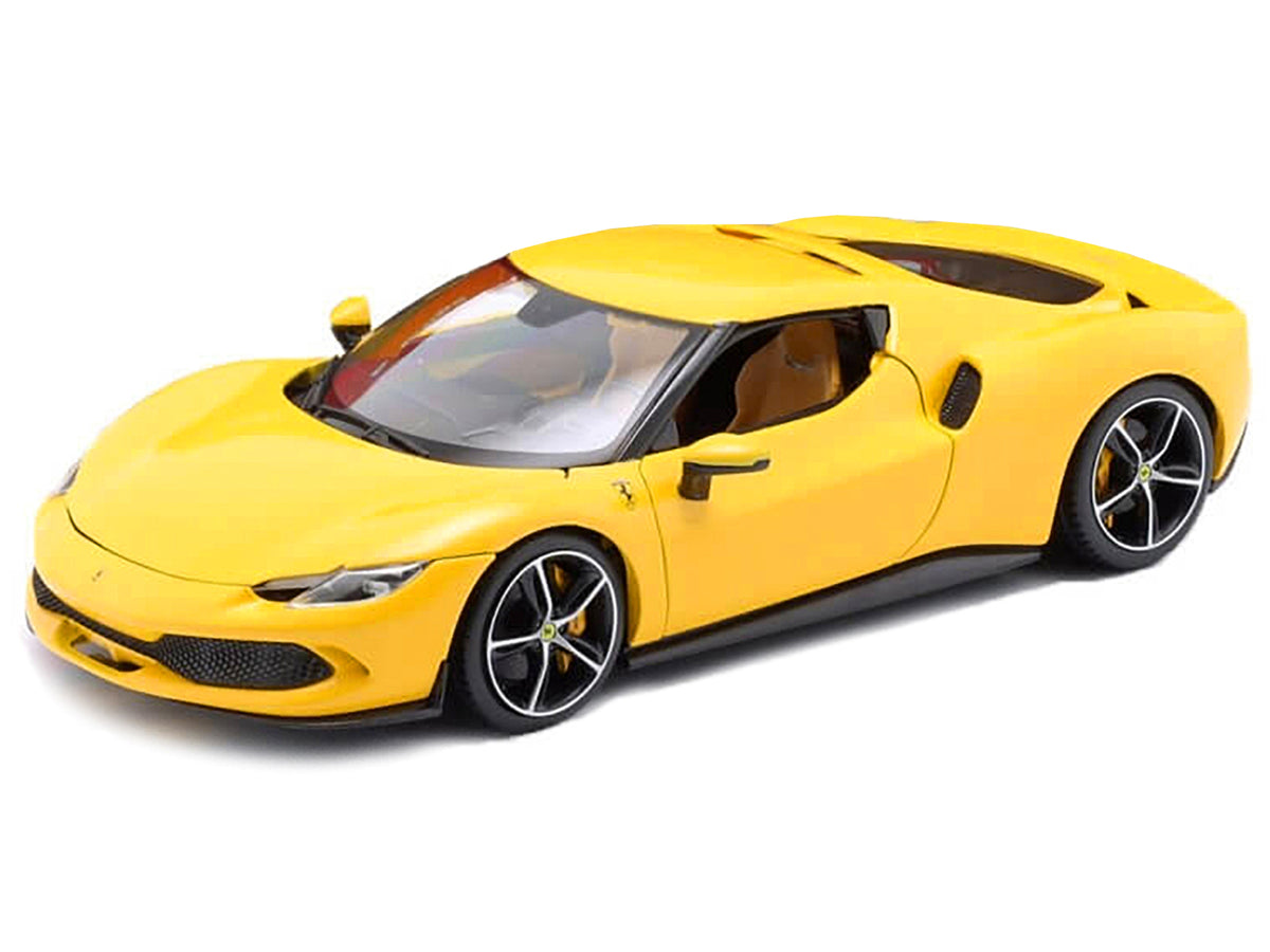 Ferrari 296 GTB Yellow 1/18 Diecast Model Car - Bburago