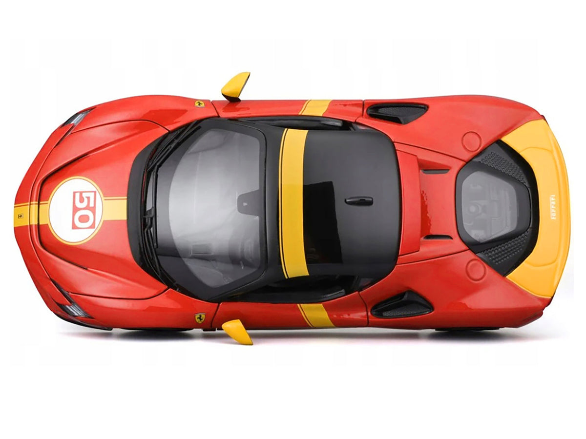 Ferrari SF90 Stradale Assetto Fiorano #50 Red 1/18 Diecast Model Car - Bburago