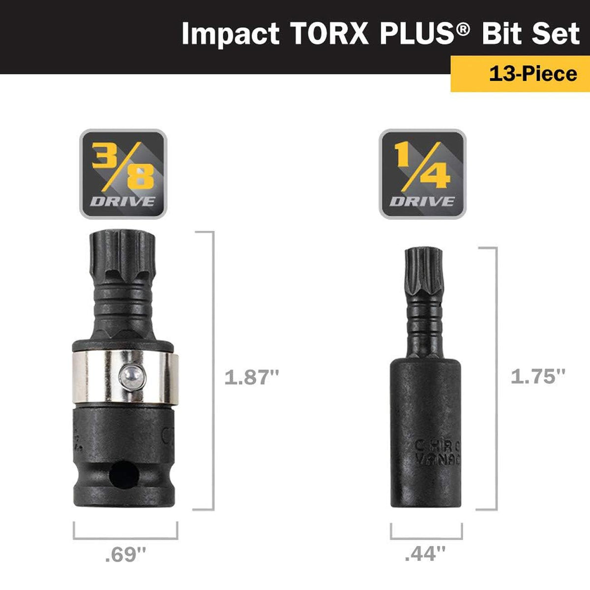 Titan Impact Torx Plus Bit Set (13-Piece)