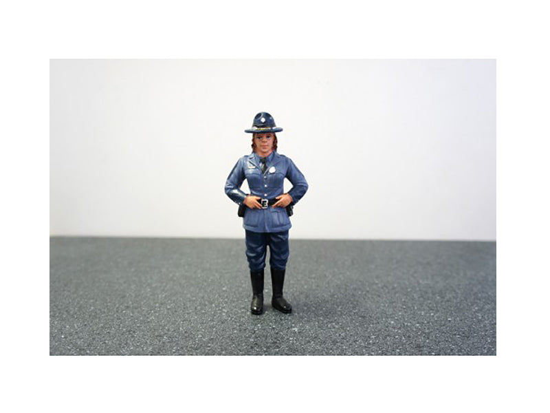 State Trooper Sharon Figure For 1:18 Diecast Model Cars by American Diorama <h2>State Diorama</h2> <p>High-quality car perfect collectors and enthusiasts. Features detailed interior exterior craftsman