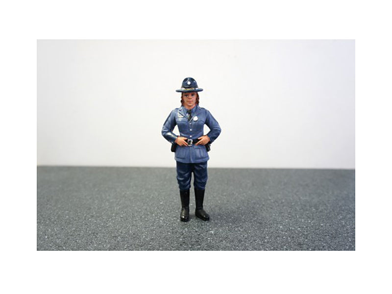 State Trooper Sharon Figure For 1:24 Diecast Model Cars by American Diorama <h2>State Diorama</h2> <p>High-quality car perfect collectors and enthusiasts. Features detailed interior exterior craftsman