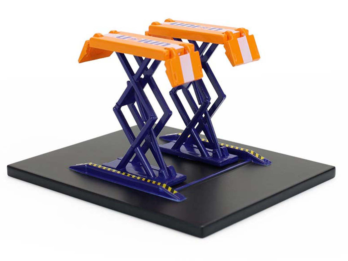 Automotive Double Scissor Lift "Union 76" Orange and Blue "Double Scissor Lifts" Series 2 1/64 Diecast Model by Greenlight