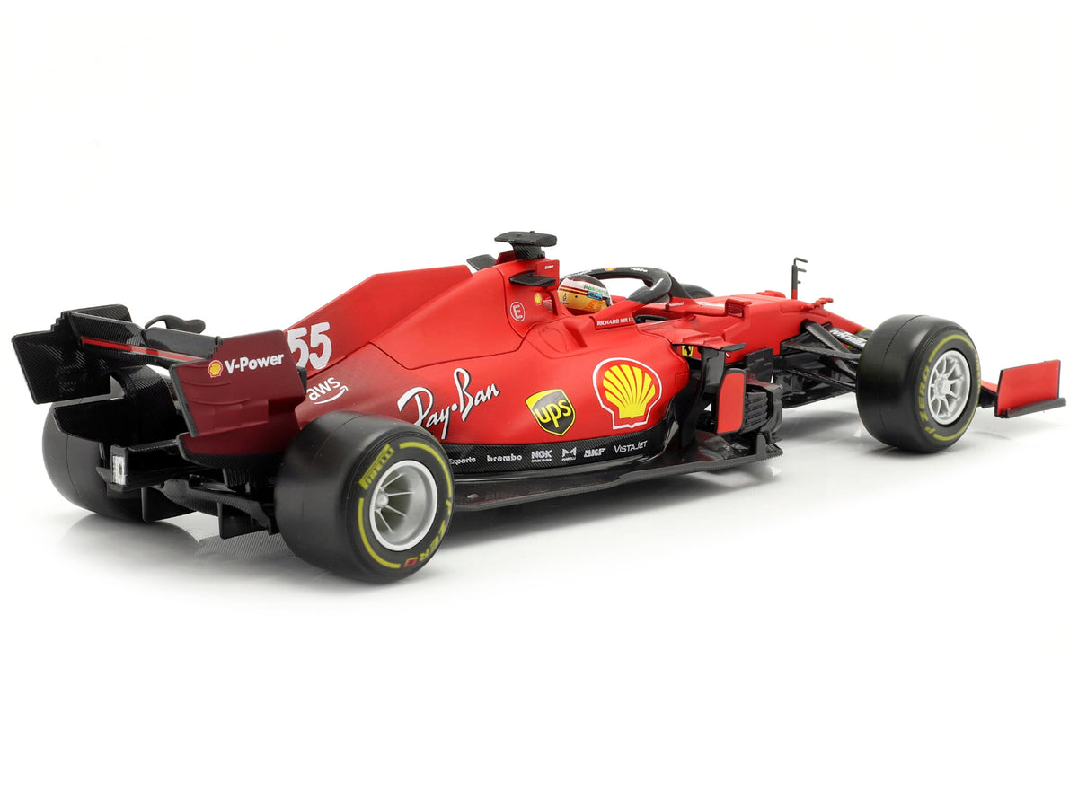 Ferrari SF21 #55 Carlos Sainz Formula One F1 1/18 Diecast Model Car - Bburago