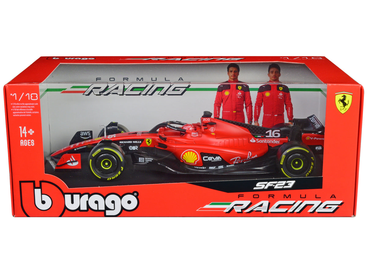 Ferrari SF-23 #16 Charles Leclerc Formula One 1/18 Diecast Model Car - Bburago