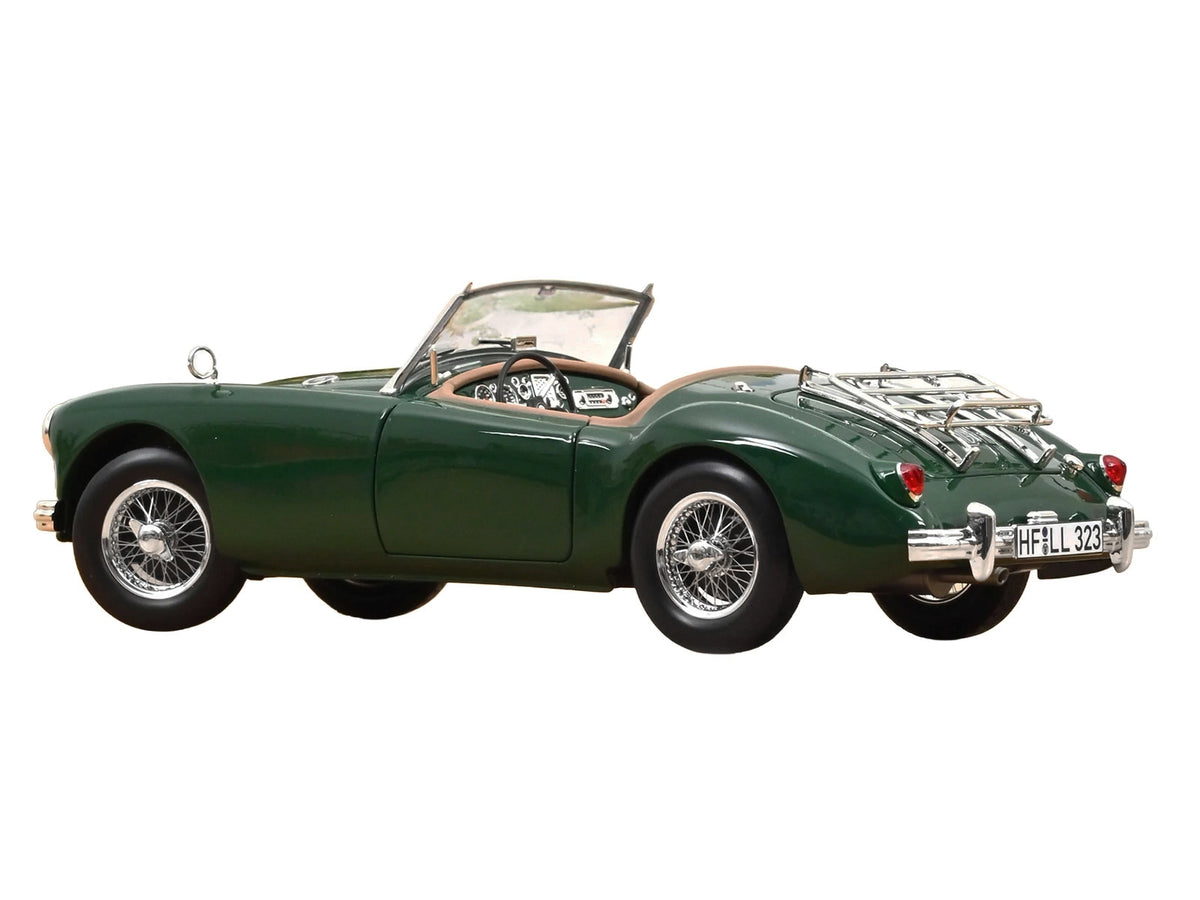 1955 MG MGA Cabriolet British Racing Green 1/18 Diecast by Norev