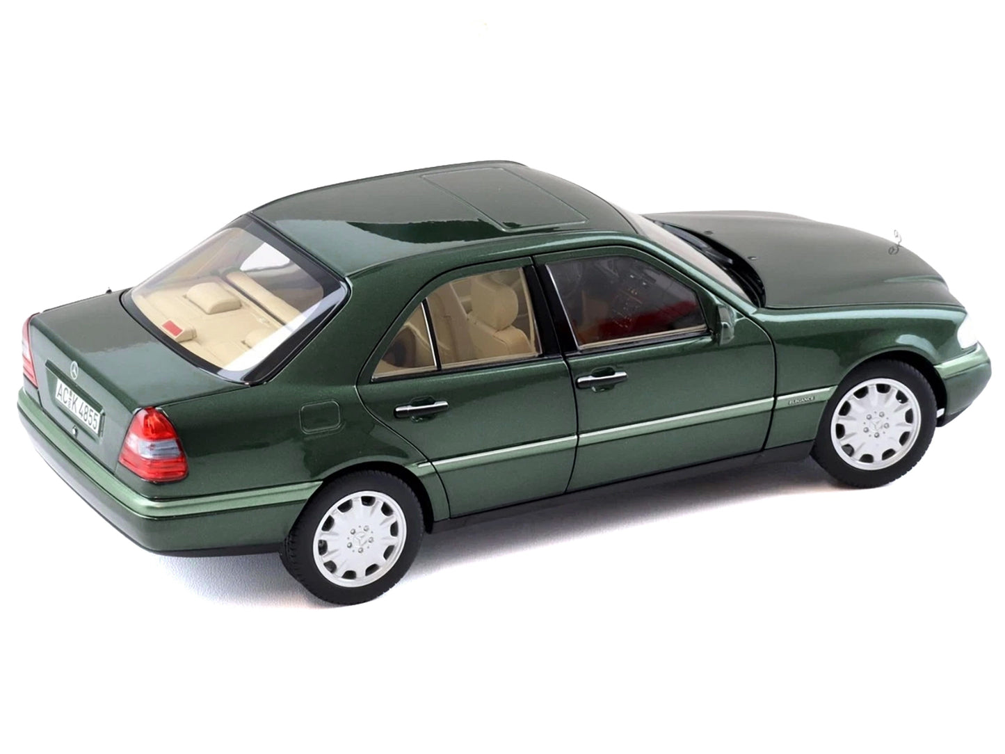 1993 Mercedes-Benz C-Class Malachite Green Metallic 1/18 Diecast by Norev