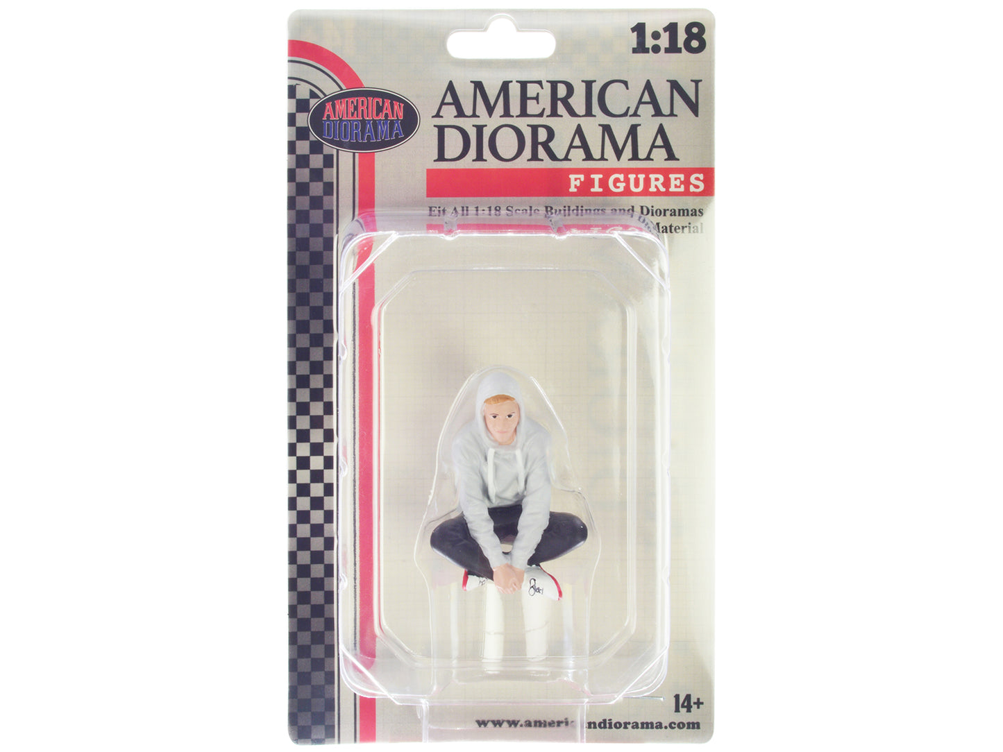 "Figure18 Series 1" Figure 704 for 1/18 Scale Models by American Diorama <h2>"Figure18 Diorama</h2> <p>High-quality diecast model car perfect collectors and enthusiasts. Features detailed interior ext