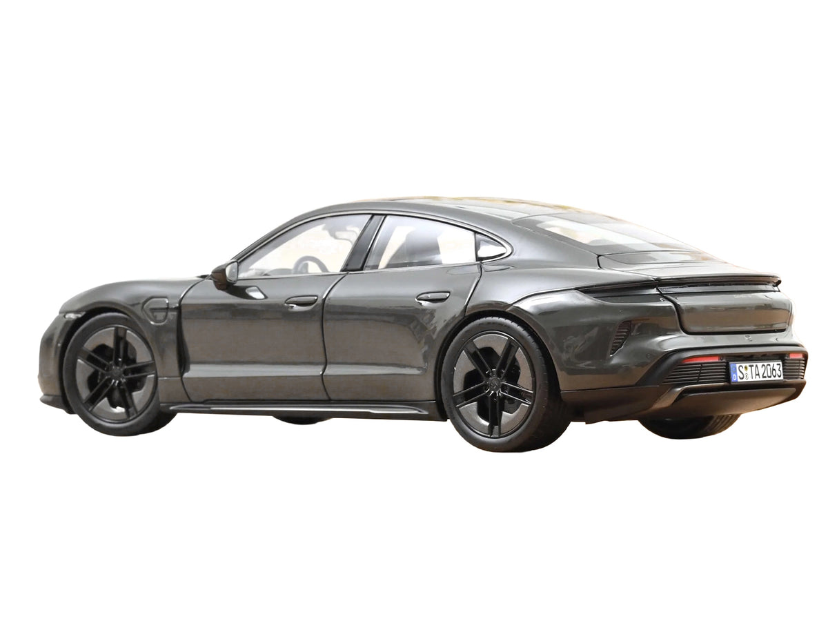 2024 Porsche Taycan Turbo S Slate Gray Neo 1/18 Diecast by Norev