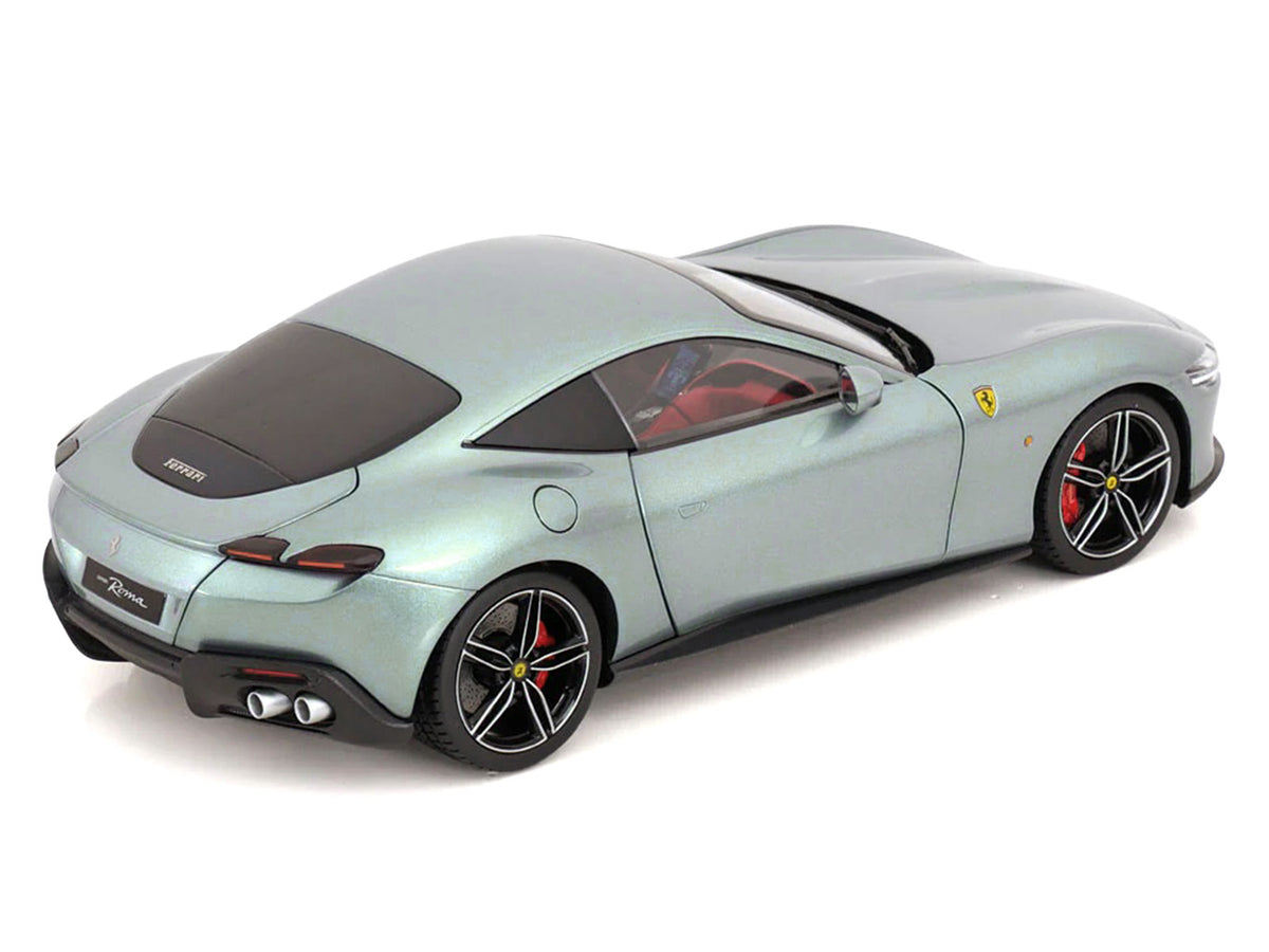 2019 Ferrari Roma Gray Metallic with Pink Interior 1/18 Diecast by Polistil