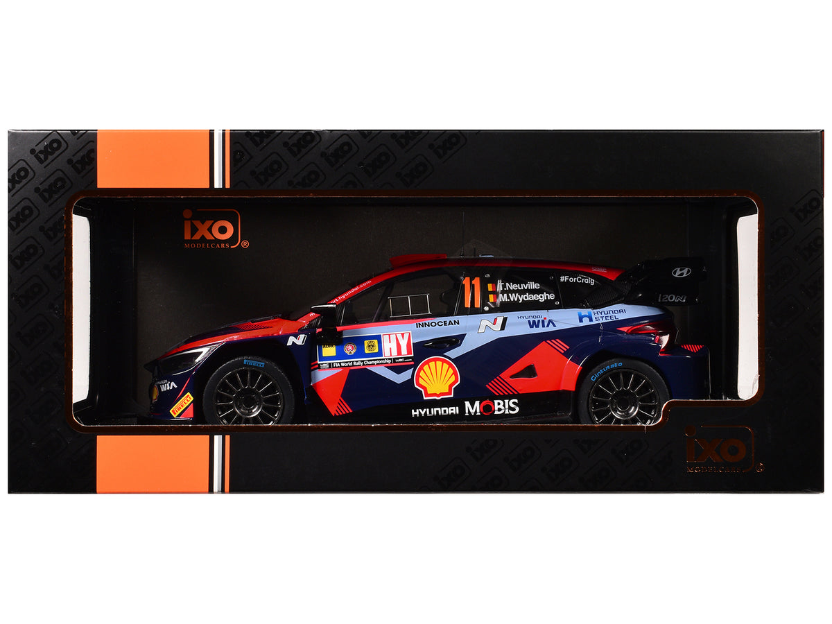 Hyundai i20 N Rally1 #11 Thierry Neuville - Martijn Wydaeghe Winner 1/18 Diecast