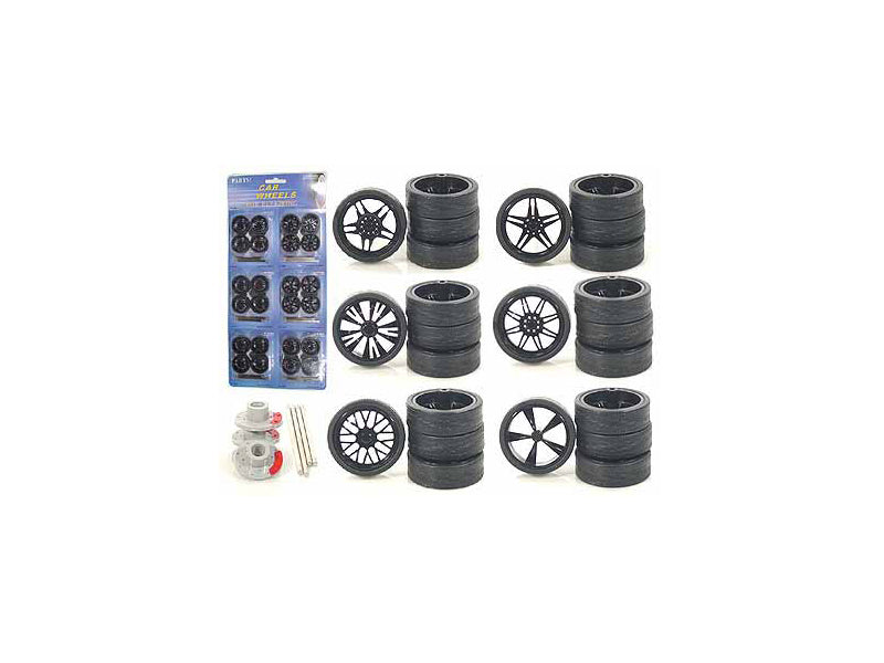 Wheels and Tires and Rims Multipack Set of 24 pcs 1/24 Scale Model Cars Trucks